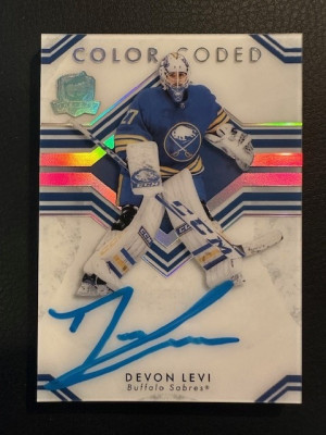 2023-24 The Cup - Devon Levi - Color Coded auto front